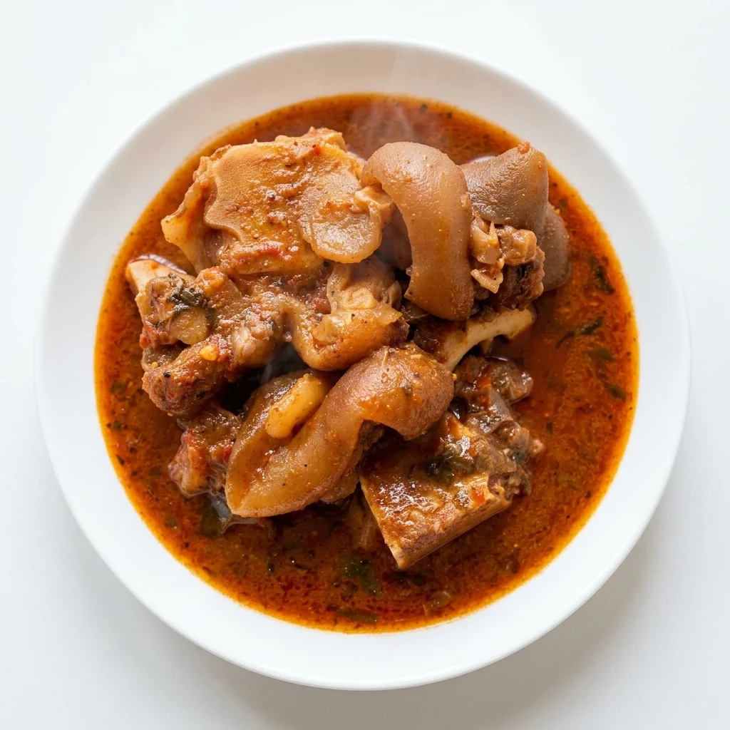 Cow Leg Pepper Soup at Loo Afro Naija Cuisine - Authentic Nigerian Restaurant in south Edmonton, AB