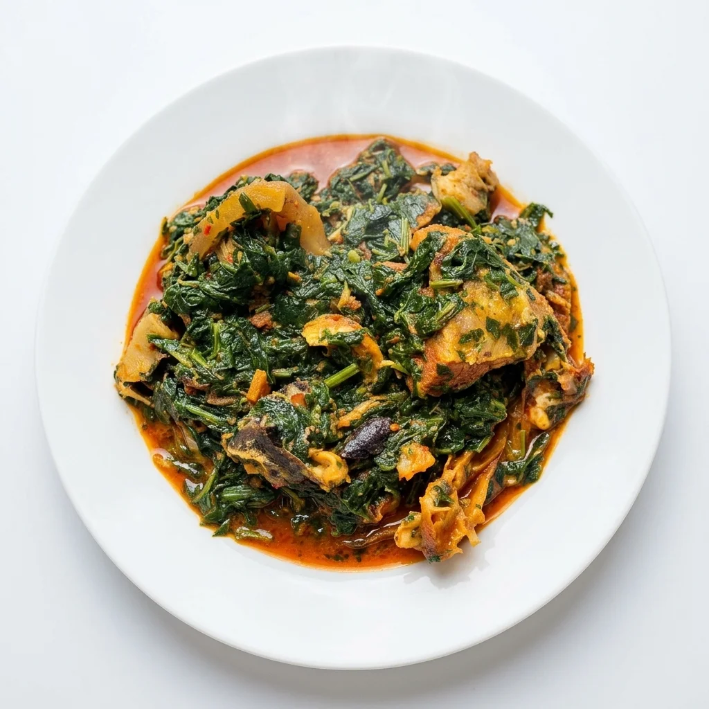 Vegetable Uziza Soup at Loo Afro Naija Cuisine - Authentic Nigerian Restaurant in south Edmonton, AB